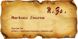 Markusz Zsuzsa névjegykártya
